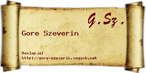 Gore Szeverin névjegykártya